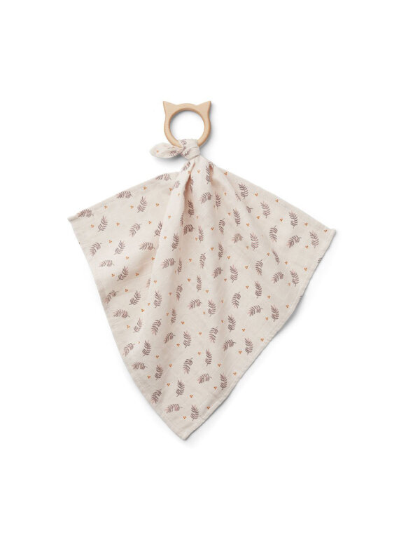 Dines teether cuddle cloth - fern/rose