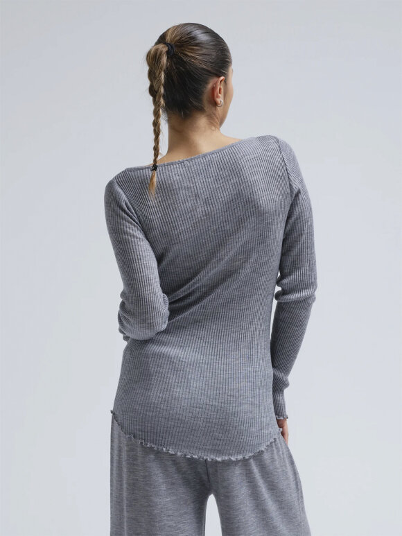 Seamless Basic - elegante merino rib bluse 