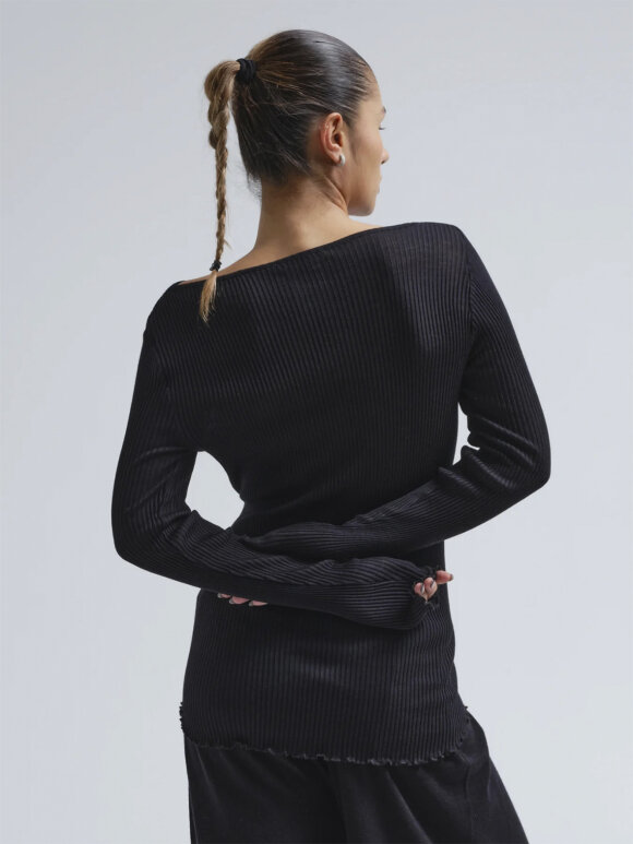 Seamless Basic - elegante merino rib bluse 