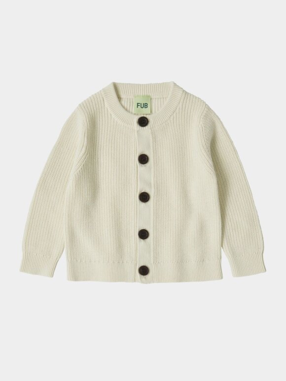 FUB  - Baby rib cardigan - ecru