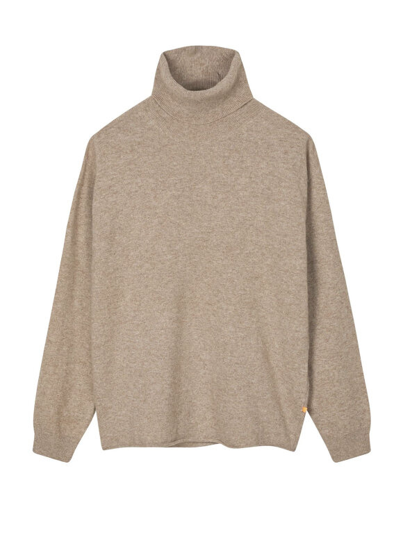 Mads Nørgaard - Kally eco wool sweater - high neck oak