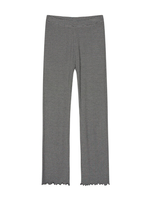 Mads Nørgaard - Lonnie stretch pant - fine striped black/vanilla