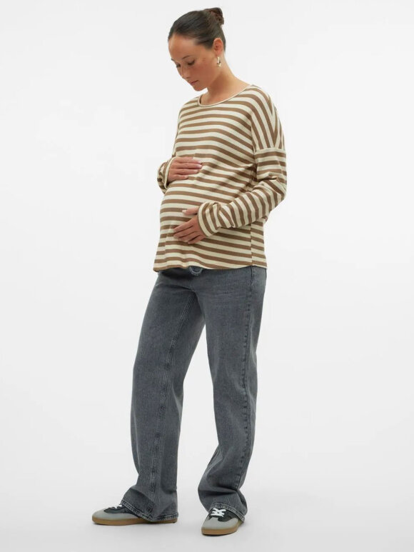 Mamalicious - Vero Moda Tessa wide jeans - grey