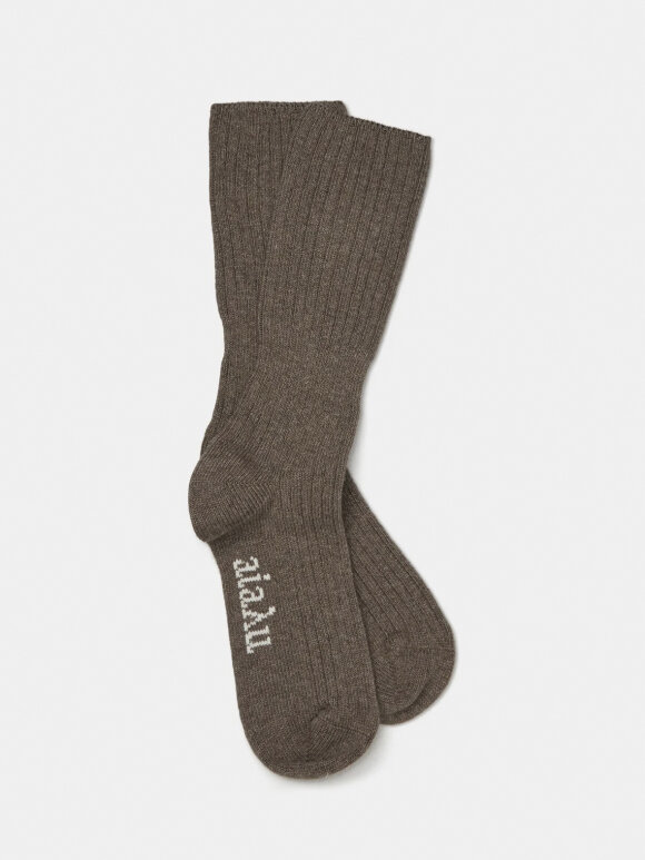 AIAYU - Cashmere rib socks - 2 varianter