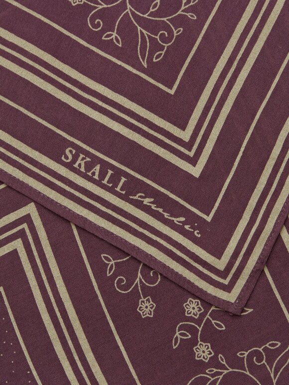 Skall Studio - Classic scarf 90 x 90 - violet/oatmel