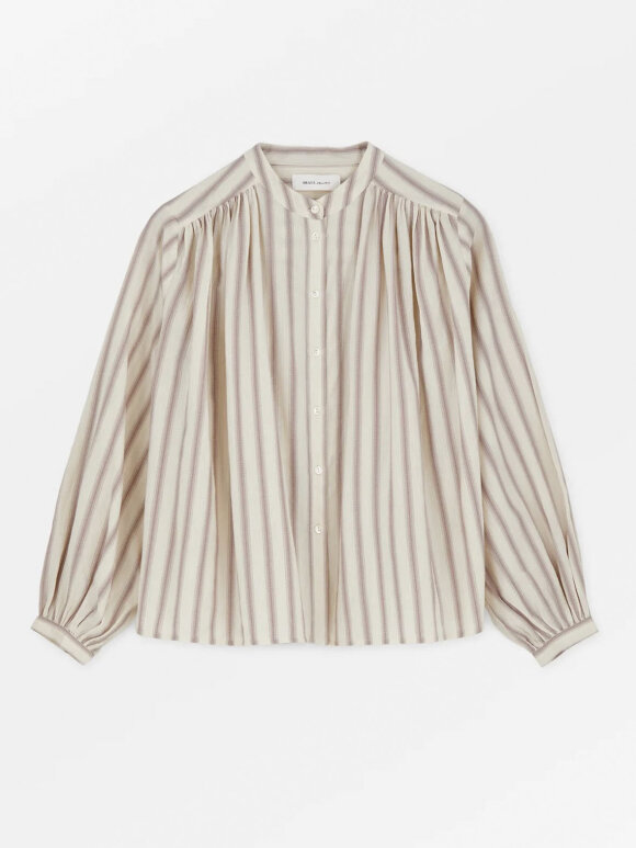 Skall Studio - Rita shirt - cream/lilac stripes